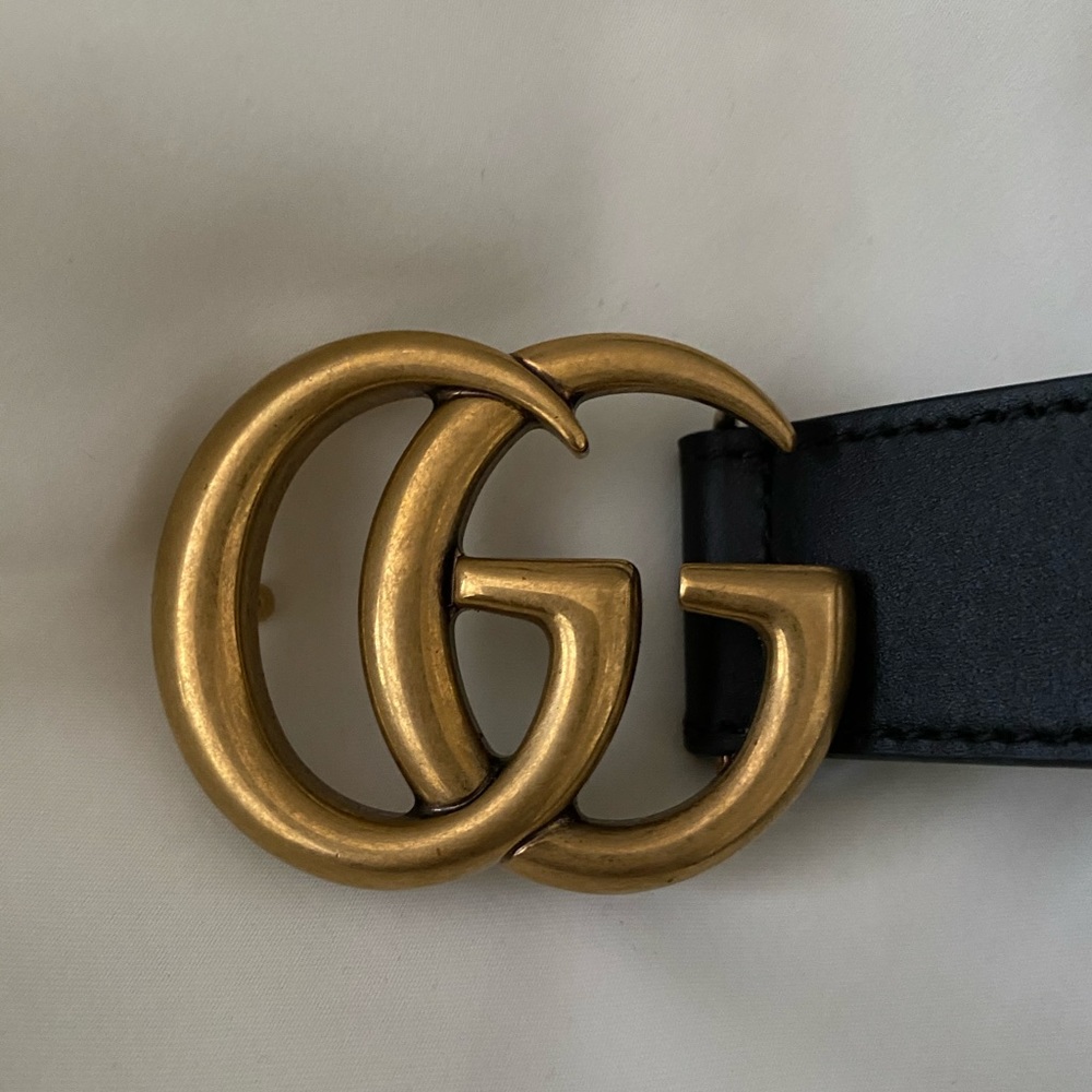 Gucci Leather Belt With Double G Buckle